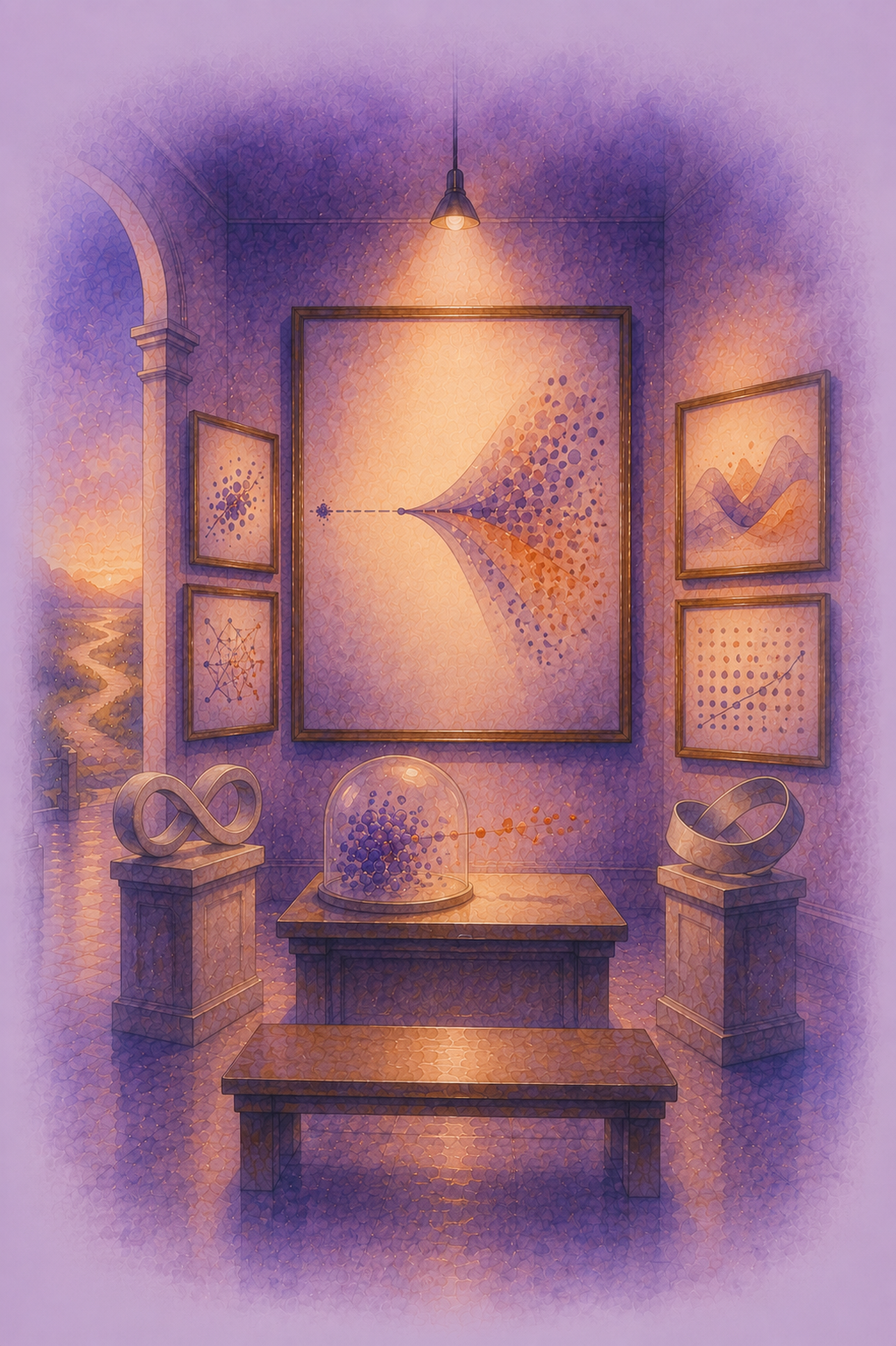 Watercolour gallery illustration of the boundaries of statistical inference